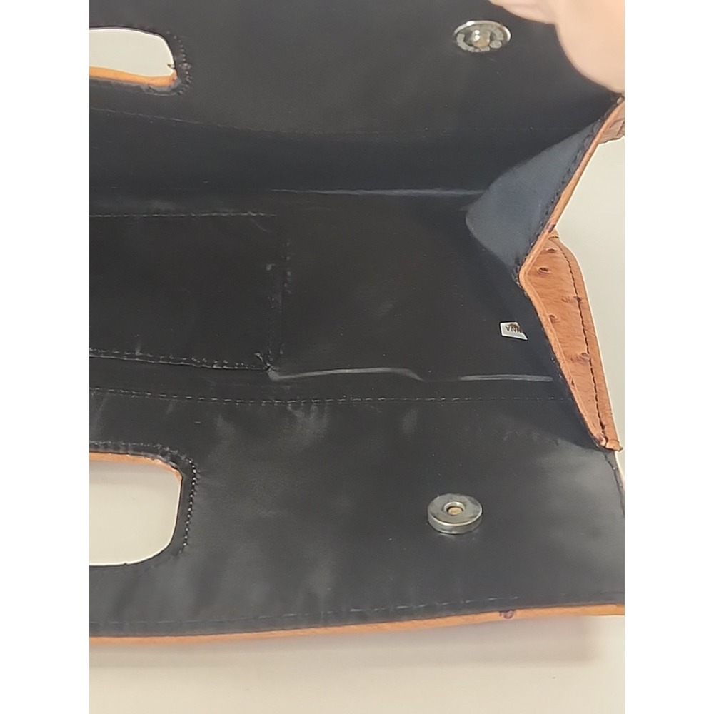 Oversized Faux Ostrich Skin Clutch Purse 9.25" X 14" - Picture 7 of 14